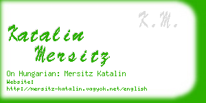 katalin mersitz business card